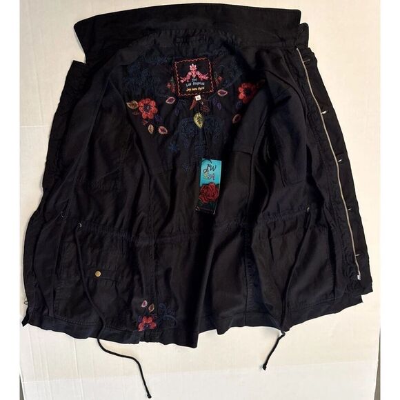 Johnny Was Los Angeles Sz Small Frankie Army Jacket NWT Floral Embroidered - Picture 2 of 16